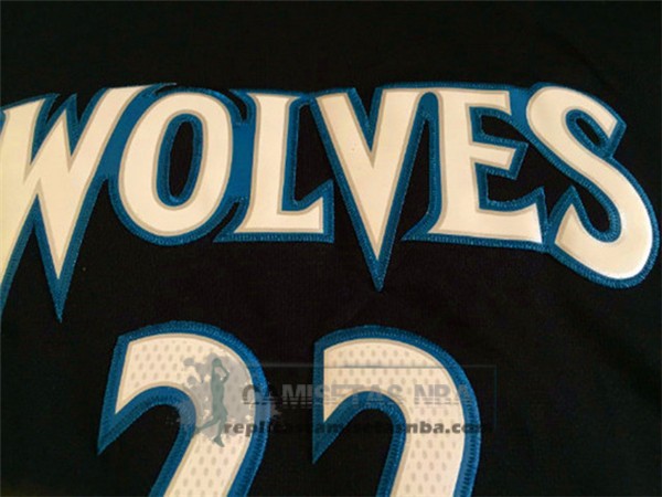 Camiseta Manga Corta Timberwolves Wiggins Negro